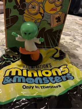 2026 Wendy's  Kids Meal Toy Minions & Monsters , GOOMI Open Package + Paper Bag